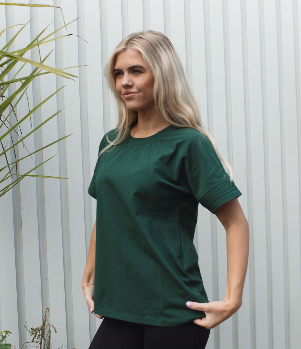 Serene Everyday Nursing T-Shirt (Forest Green)