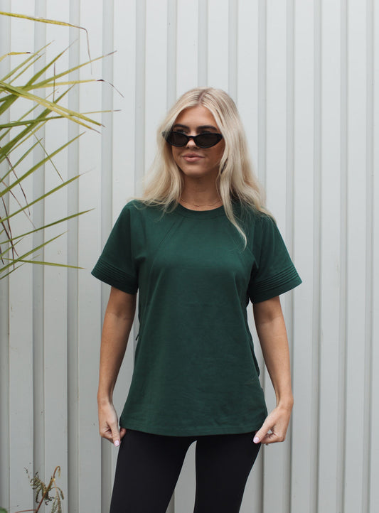 Serene Everyday Nursing T-Shirt (Forest Green)