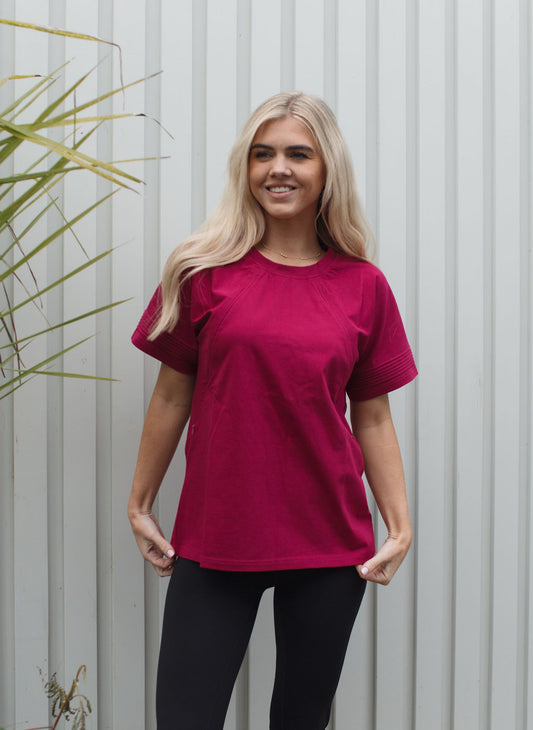 Serene Everyday Nursing T-Shirt (Rose Purple)