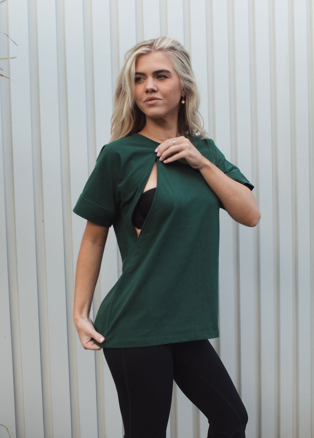 Serene Everyday Nursing T-Shirt (Forest Green)
