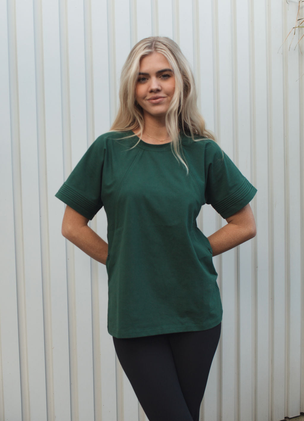Serene Everyday Nursing T-Shirt (Forest Green)
