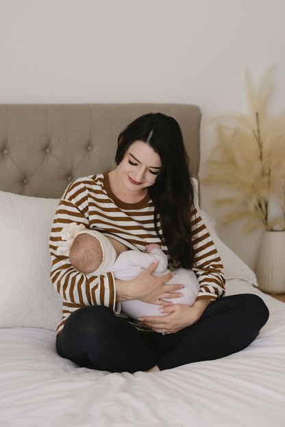 Stripe Long Sleeve Nursing Tee