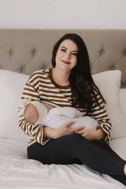 Stripe Long Sleeve Nursing Tee