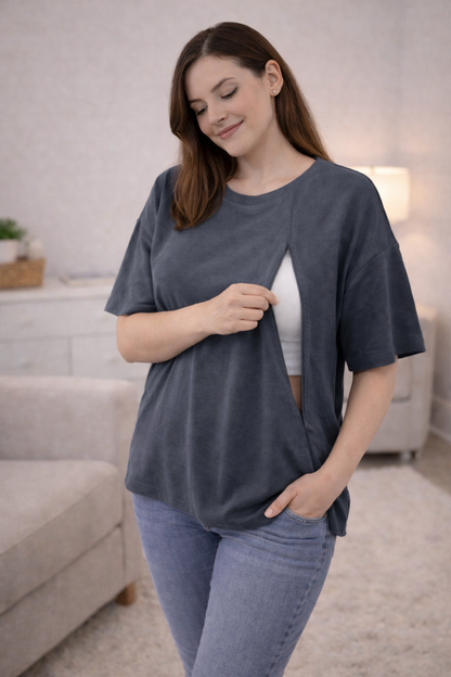 Fawn Nursing Tee - Oversized Fit