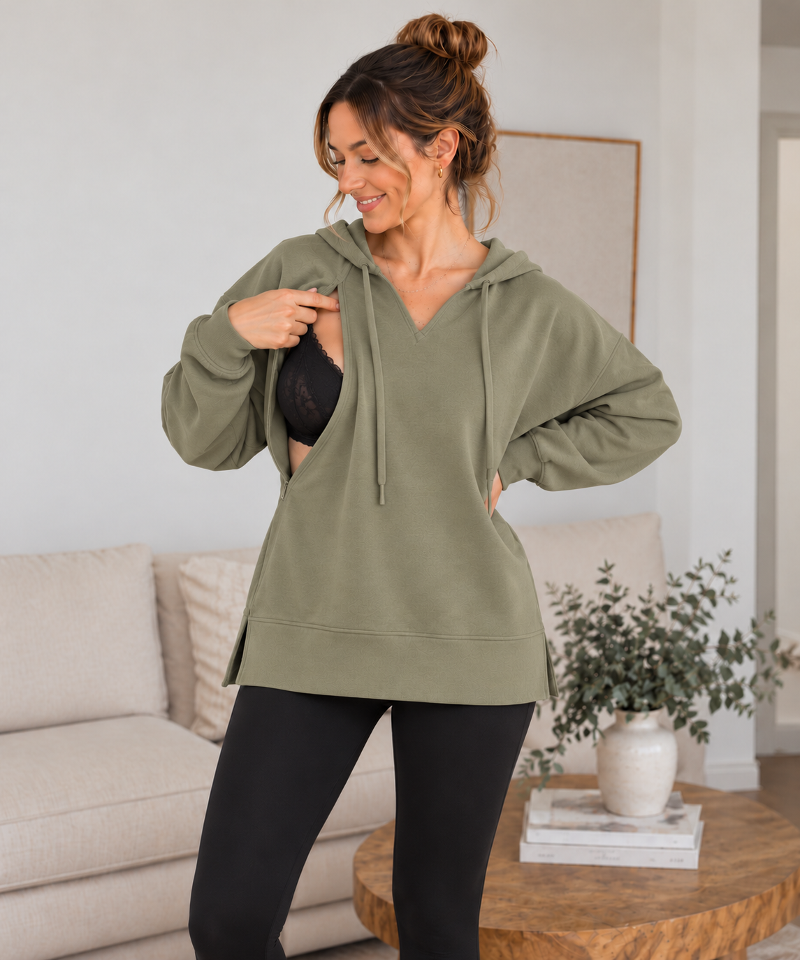 V-Neck Nursing Hoodie