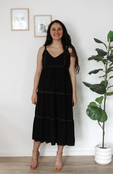 Black Nursing Maxi Dress  Under The Pump Nursingwear