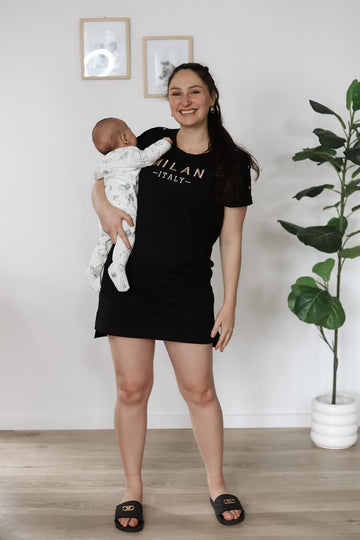 nursing friendly t shirt dress T-Shirt Dress in Organic Cotton*, Maternity & Nursing Special