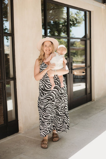 nursing maxi dress Zebra Print Nursing Maxi Dress – Under The Pump Nursingwear